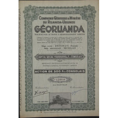 Cie Géologique & Minière du Ruanda-Urundi Géoruanda