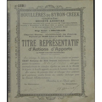 Houillères du Byron-Creek (Canada)