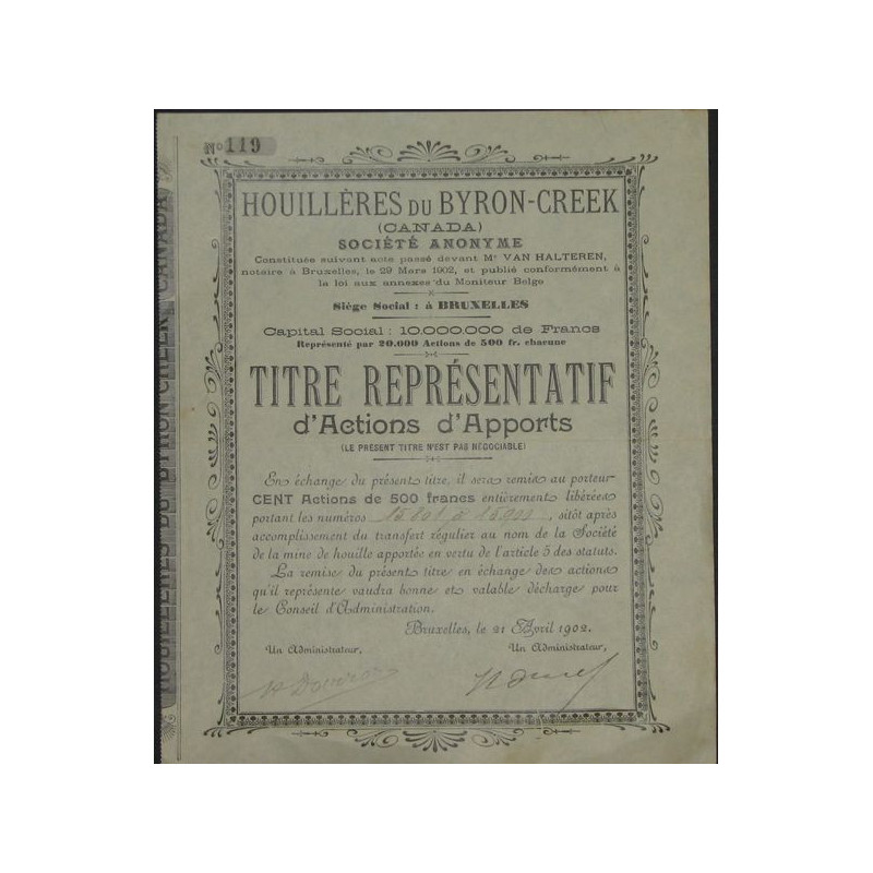 Houillères du Byron-Creek (Canada)