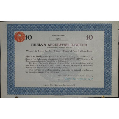 Huelva Securities Ltd (10 Act)