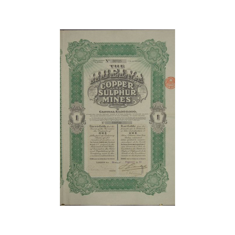The Huelva Copper and Sulphur Mines Ltd (1 Act)