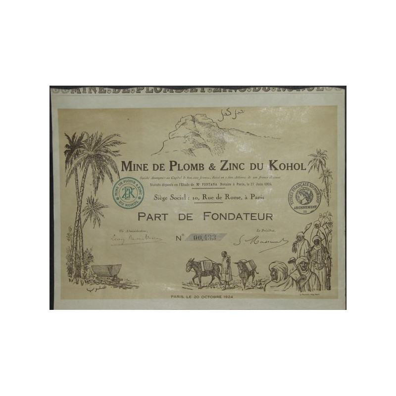 Mines de Plomb & Zinc du Kohol (PF)