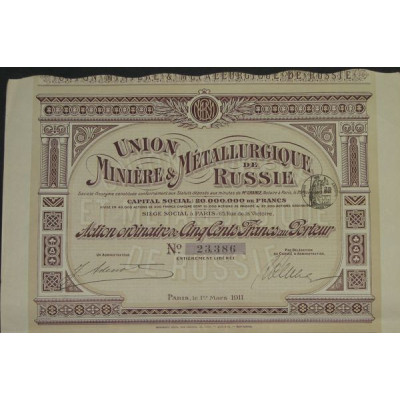 Union Minière & Métallurgique de Russie (Act)