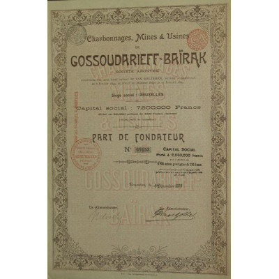 Charbonnages Mines & Usines de Gossoudarieff-Baïrak (PF)