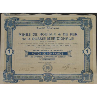 S.A. de Mines de Houille & de Fer de la Russie Méridionale