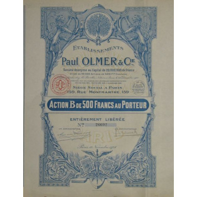 Ets Paul Olmer & Cie (Act B 500 F)