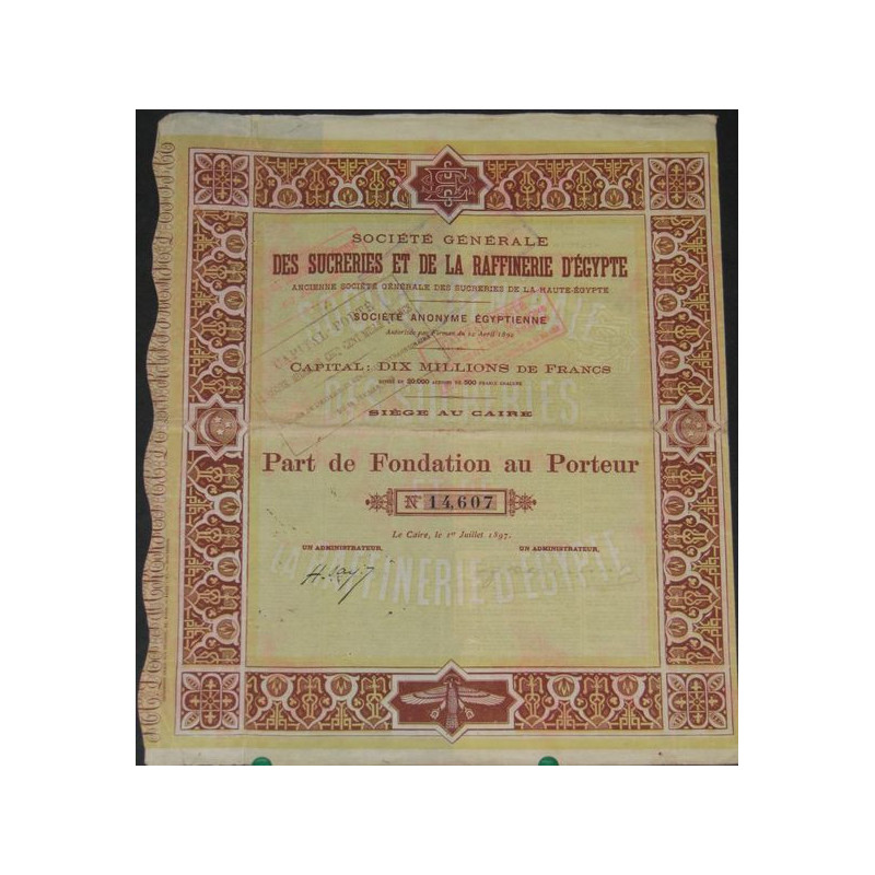 Sté Générale des Sucreries et de la Raffinerie d'Egypte (PF)