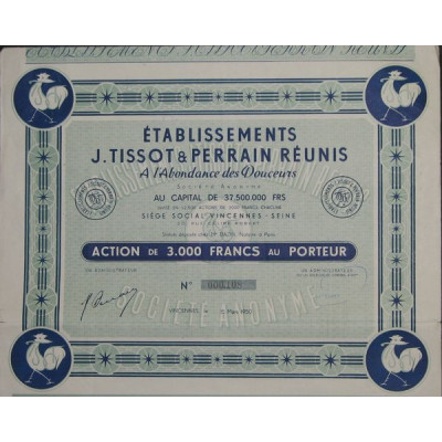 Ets J. Tissot & Perrain Réunies A l'Abondance des Douceurs (Act 3000 F)