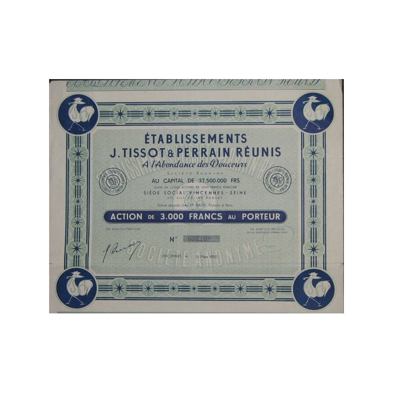 Ets J. Tissot & Perrain Réunies A l'Abondance des Douceurs (Act 3000 F)