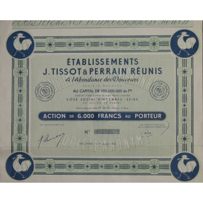 Ets J. Tissot & Perrain Réunies A l'Abondance des Douceurs (Act 6000 F)