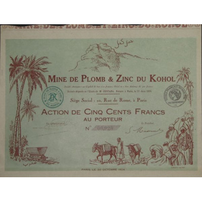 Mines de Plomb & Zinc du Kohol (Act 500 F)