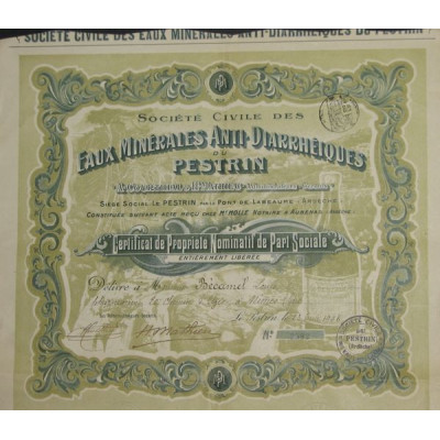 Sté Civile des Eaux Minérales Anti-Diarrhéiques du Pestrin