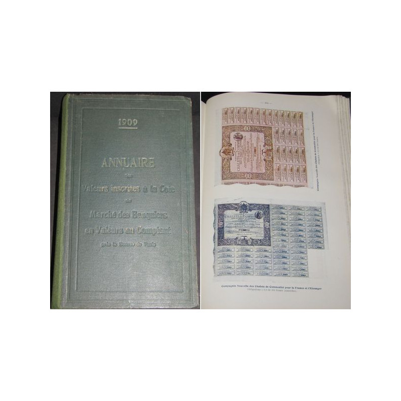 Extrêmement RARE - Annuaire des Valeurs Inscrites à la Cote du Marché des Banquiers en Valeur au Comptant près la Bourse de Pari