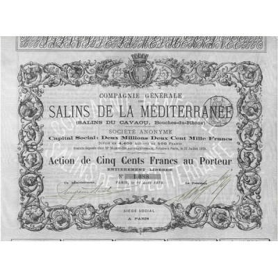 Cie gale des Salins de la Méditerranée (Salins du Cavaou) (Act)