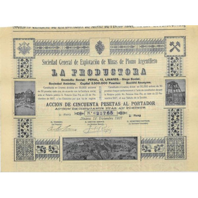 Sociedad General de Explotacion de Minas de Plomo Argentifero LA PRODUCTORA