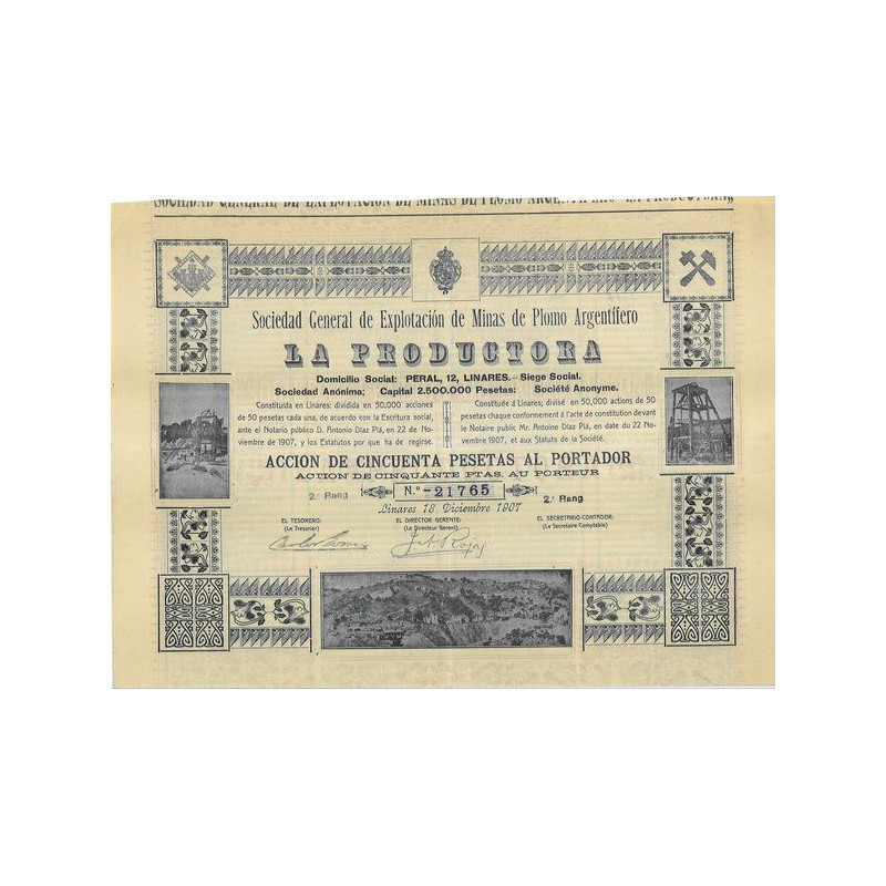 Sociedad General de Explotacion de Minas de Plomo Argentifero LA PRODUCTORA