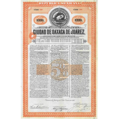 Bonos del Honorable Ayuntamiento de la Ciudad de Oaxaca de Huarez