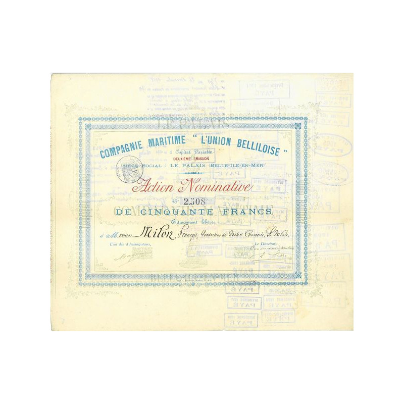 Cie Maritime "L'union Belliloise"