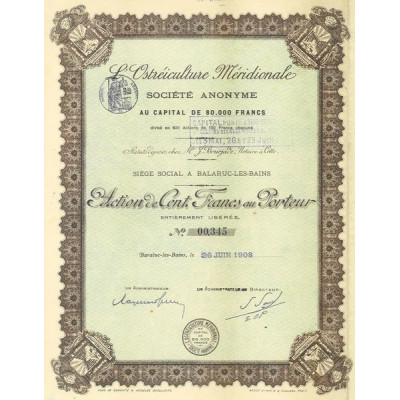 L'Ostréiculture Méridionale