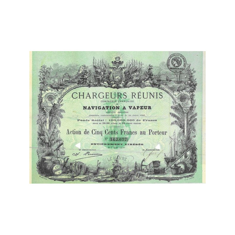 Chargeurs Réunis - Cie Française de Navigation à Vapeur (Act 500 F)