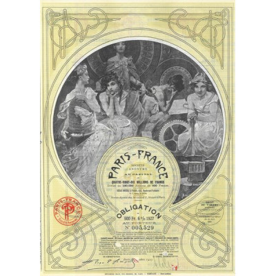 Paris - France (Obl 1927) illustrée par Mucha