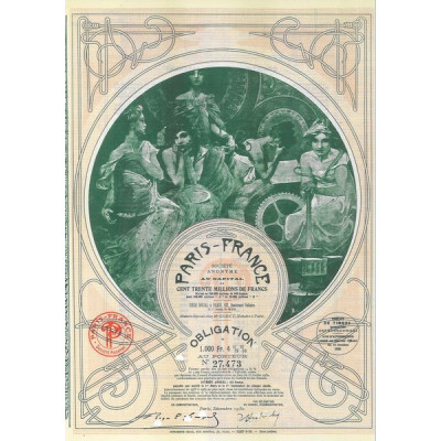 Paris - France (Obl 1930) illustrée par Mucha