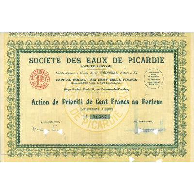 Sté des Eaux de Picardie