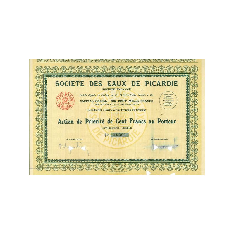 Sté des Eaux de Picardie