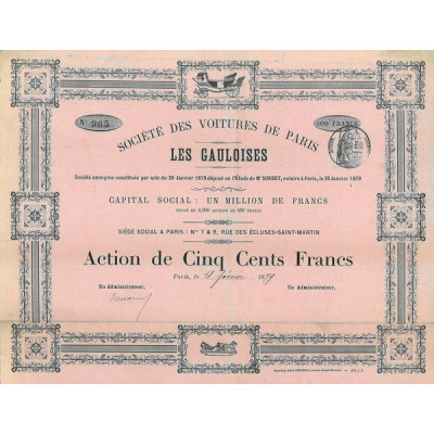 Sté des Voitures de Paris - Les Gauloises