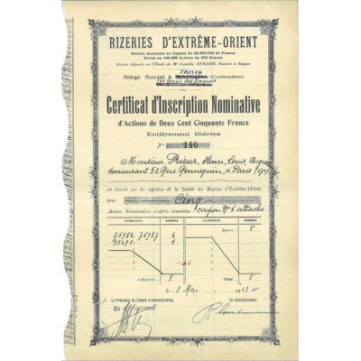 Rizeries d'Extrême-Orient (Certif)