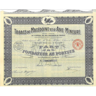 Tabacs de Macédoine et d'Asie Mineure (PF)