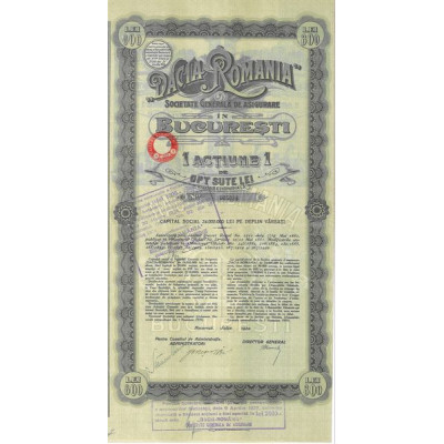 Dacia Romania Societate Generala de Asigurare in Bucuresti