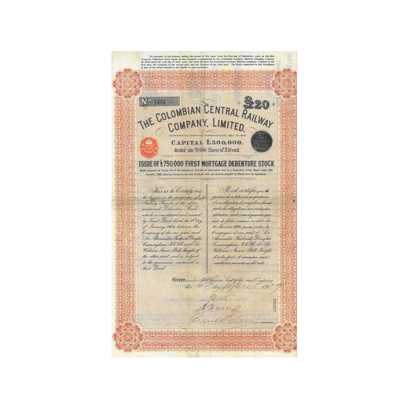 The Colombian Central Railway Cy Ltd