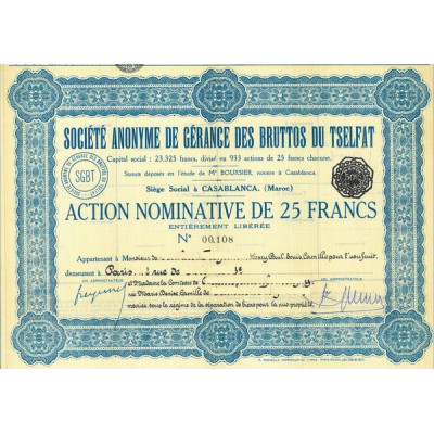 S.A. de Gérance des Bruttos du Tselfat (Act Nomin)