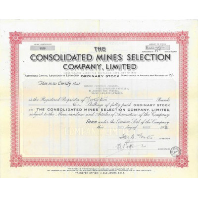 The Consolidated Mines Selection Cy Ltd