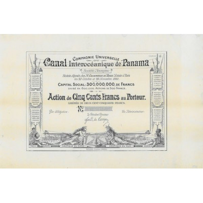 Cie Universelle du Canal Interocéanique de Panama (Specimen d'imprimerie)