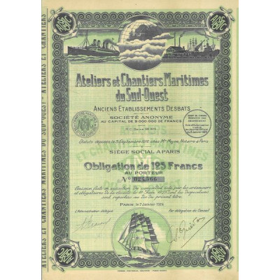 Ateliers & Chantiers Maritimes du Sud-Ouest (Anc Ets Desbats) (Obl)