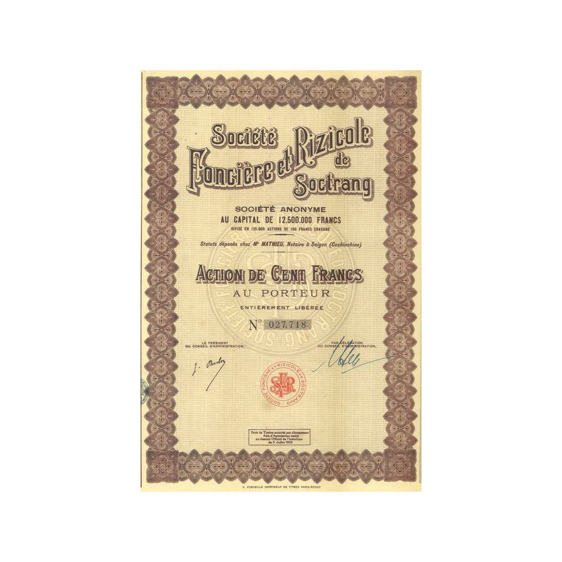 Sté Foncière et Rizicole de Soctrang