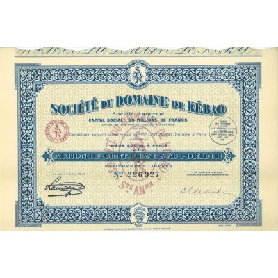 Sté du Domaine de Kébao