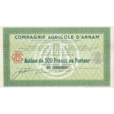 Cie Agricole d'Annam (Act 500 F)