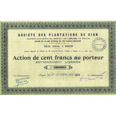 Sté des Plantations de Dian