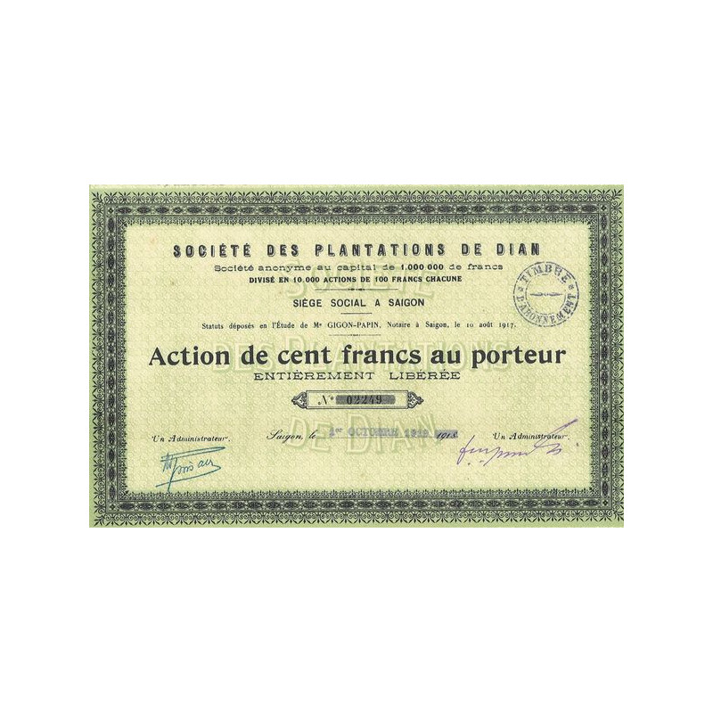 Sté des Plantations de Dian