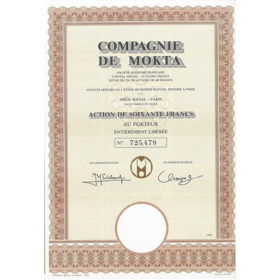 Cie de Mokta (Act 60 F)