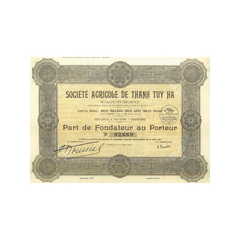 Sté Agricole de Thanh Tuy Ha