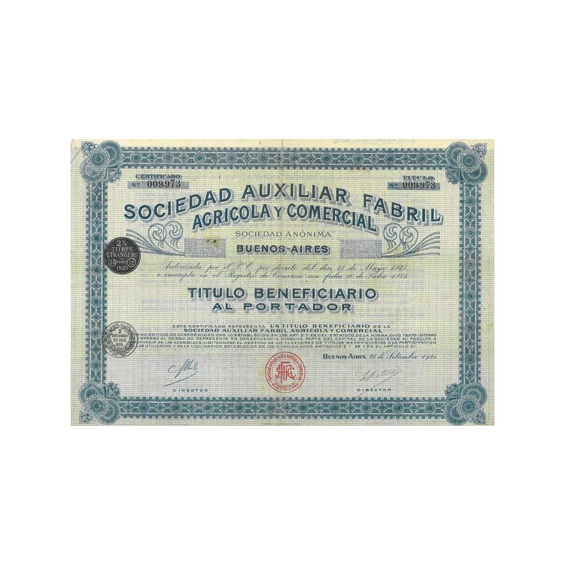 Sociedad Auxiliar Fabril Abricola y Comercial