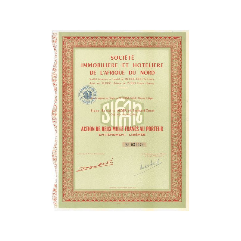 Sté Immobilière et Hotelière de l'Afrique du Nord