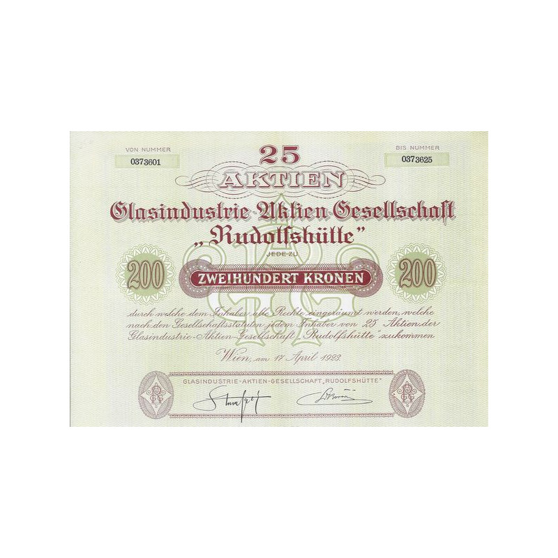 Glasindustrie-Aktien-Gesellschaft "Rudolfshütte"