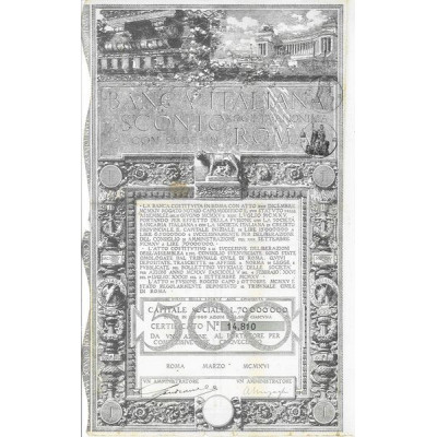 Banca Italiana di Sconto (Act)