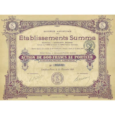 S.A. des Ets Summa (Act)