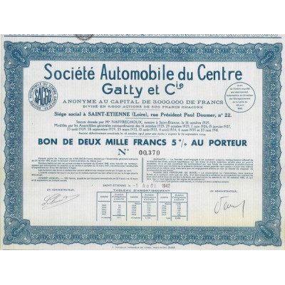 Sté Automobile du Centre Gatty & Cie